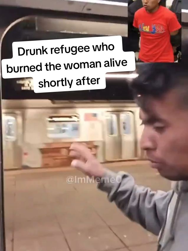 #Drunk #refugee who burned the woman alive shortly after. #subway 