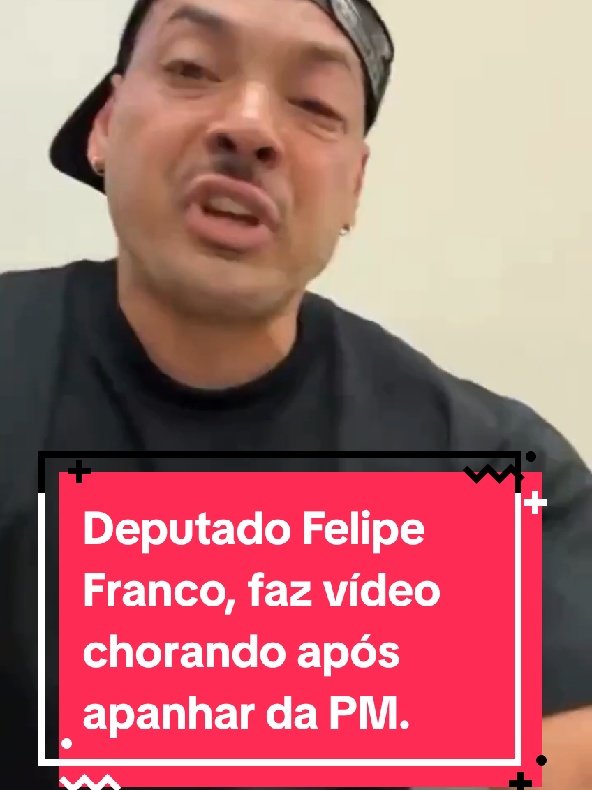 Deputado Felipe Franco, que votou CONTRA o uso de câmeras pela polícia, faz vídeo chorando após apanhar da PM e não ter como provar. #felipefranco #policiamilitar #deputado 