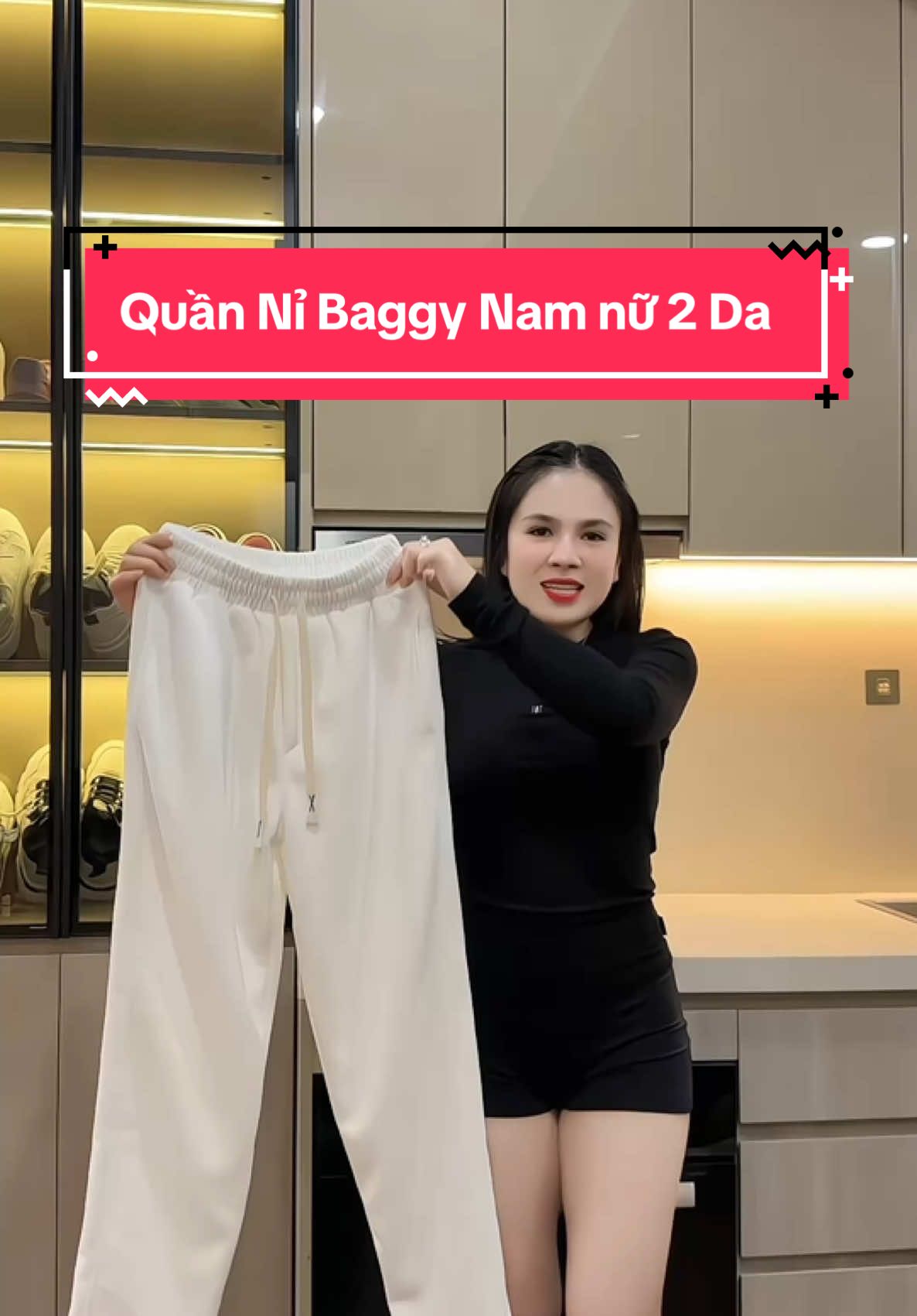 Quần Nỉ Baggy Nam nữ 2 Da