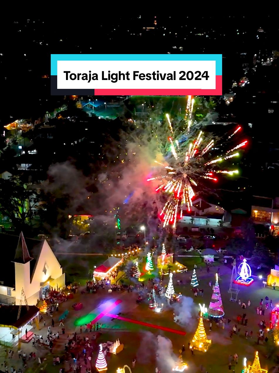 Toraja Light Festival 2024 Rantepao, Toraja Utara #festival #toraja #dekorasi #christmas #fireworks #kembangapi 