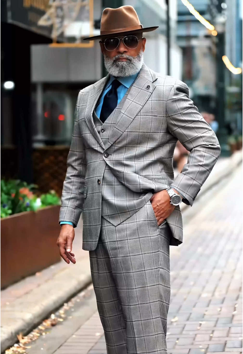 Menswear Monday … @Stacy Adams  Palin 3 Piece Vested Suit - Brown .. Happy Holidays #dadmoves #fyp #style #silverfox #inspire #houston 