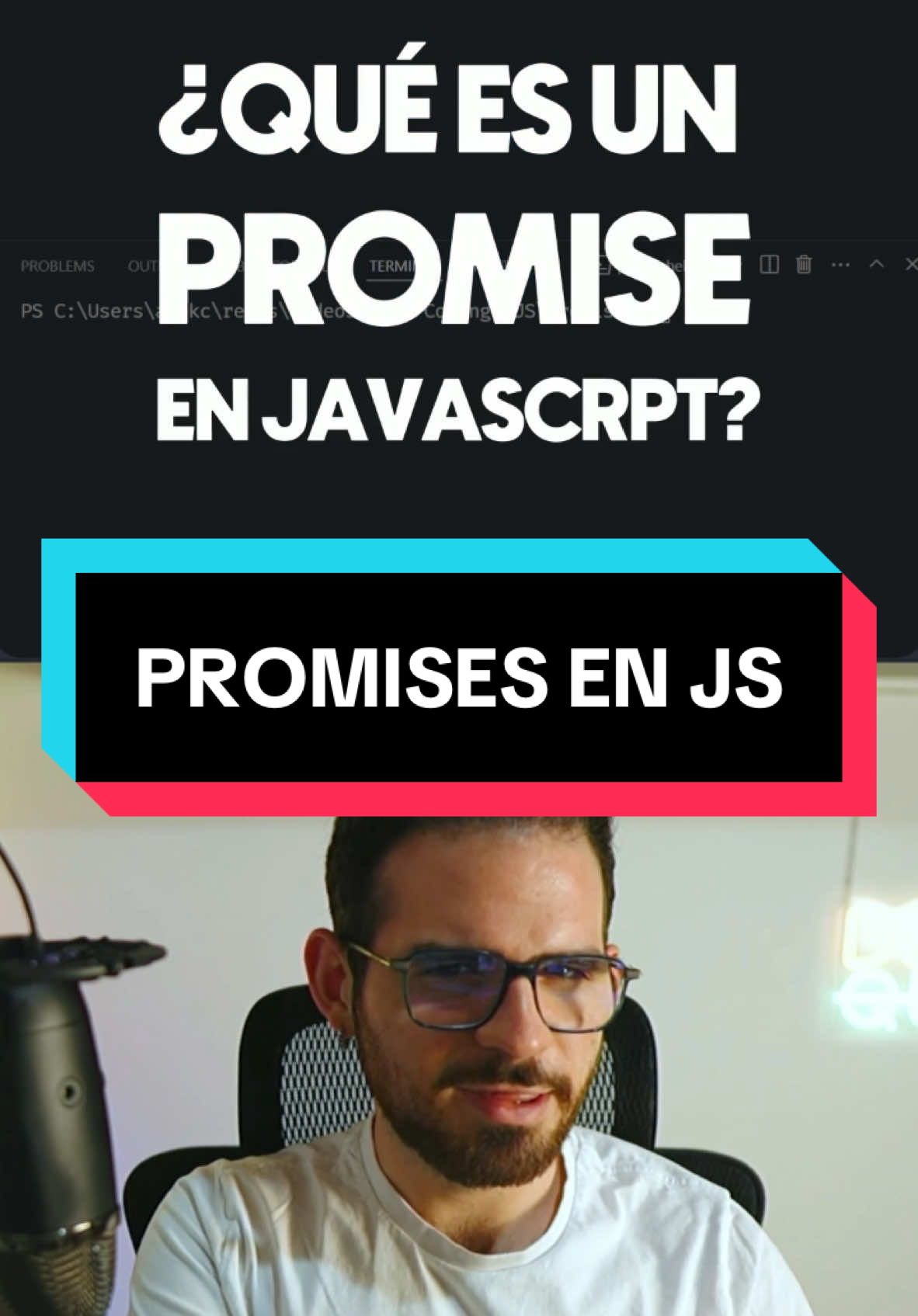 Los promises son un tema escrncial para dominar JS. Te lo explico en 1 minuto 🤓 #javascript #programacion #promises #programador #programadores #desarrolloweb #frontend #backend