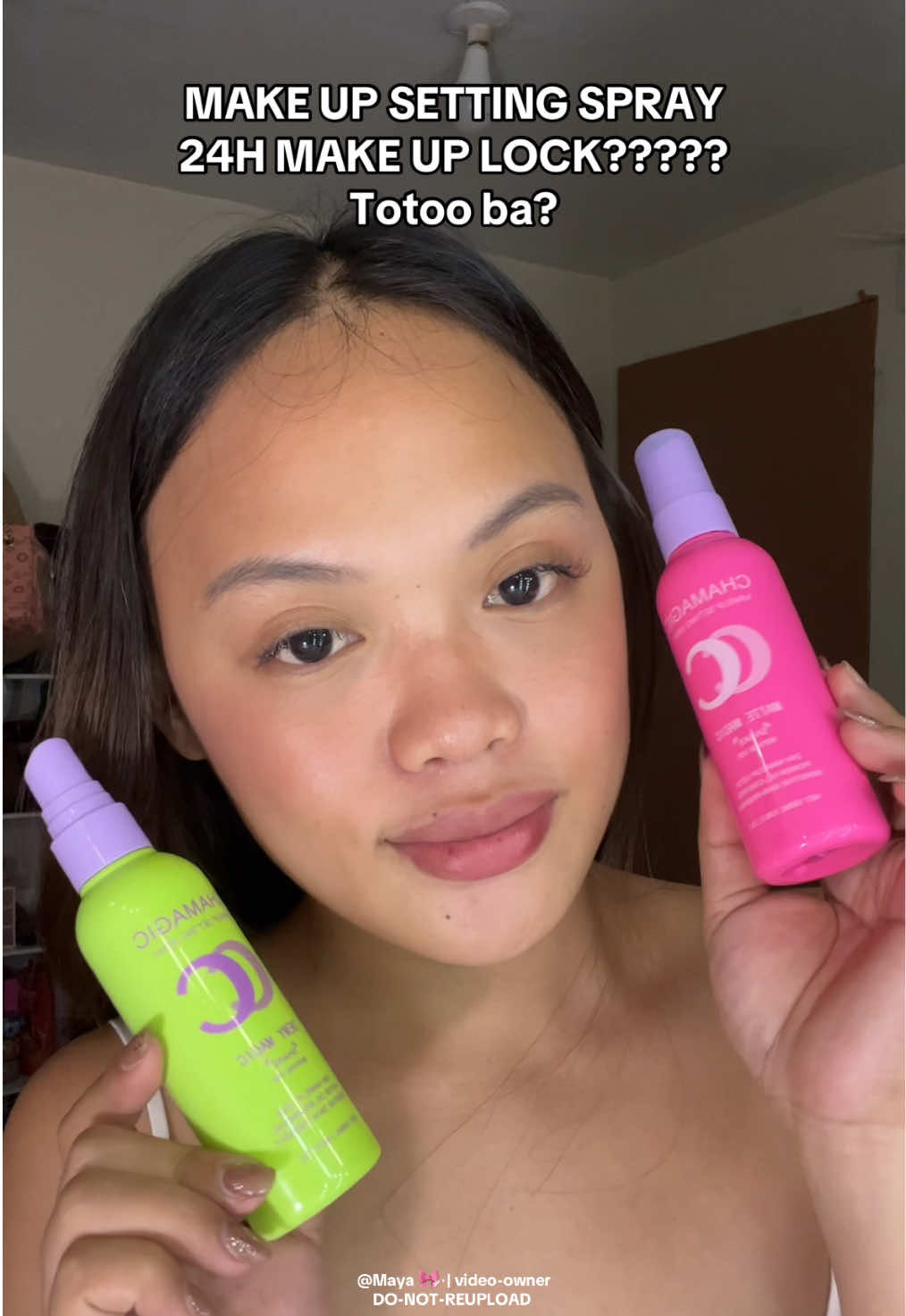 huuuy in fairness ang gandaaa #chamagicsettingspray #makeupsettingspray #settingsprayforoilyskin #settingsprayfordryskin #chamagic #fypシ #foryou #affordablesettingspray #budolfinds 