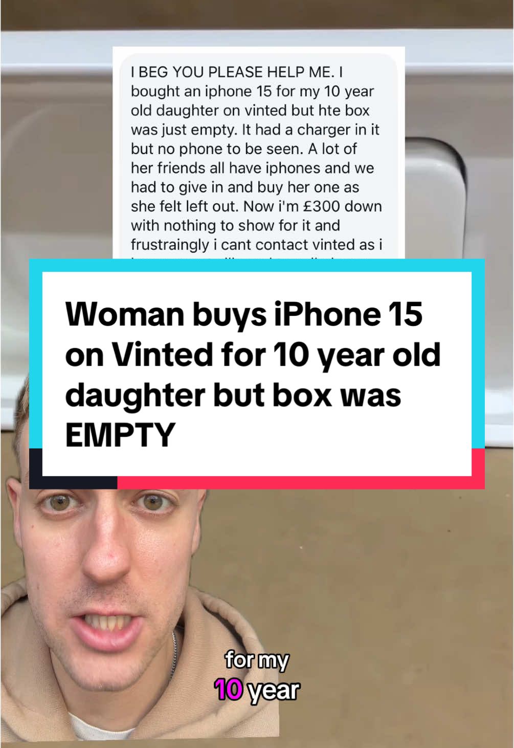 imagine opening the box and realising it’s empty and you’ve lost £300 😭 #vinted #iphone 