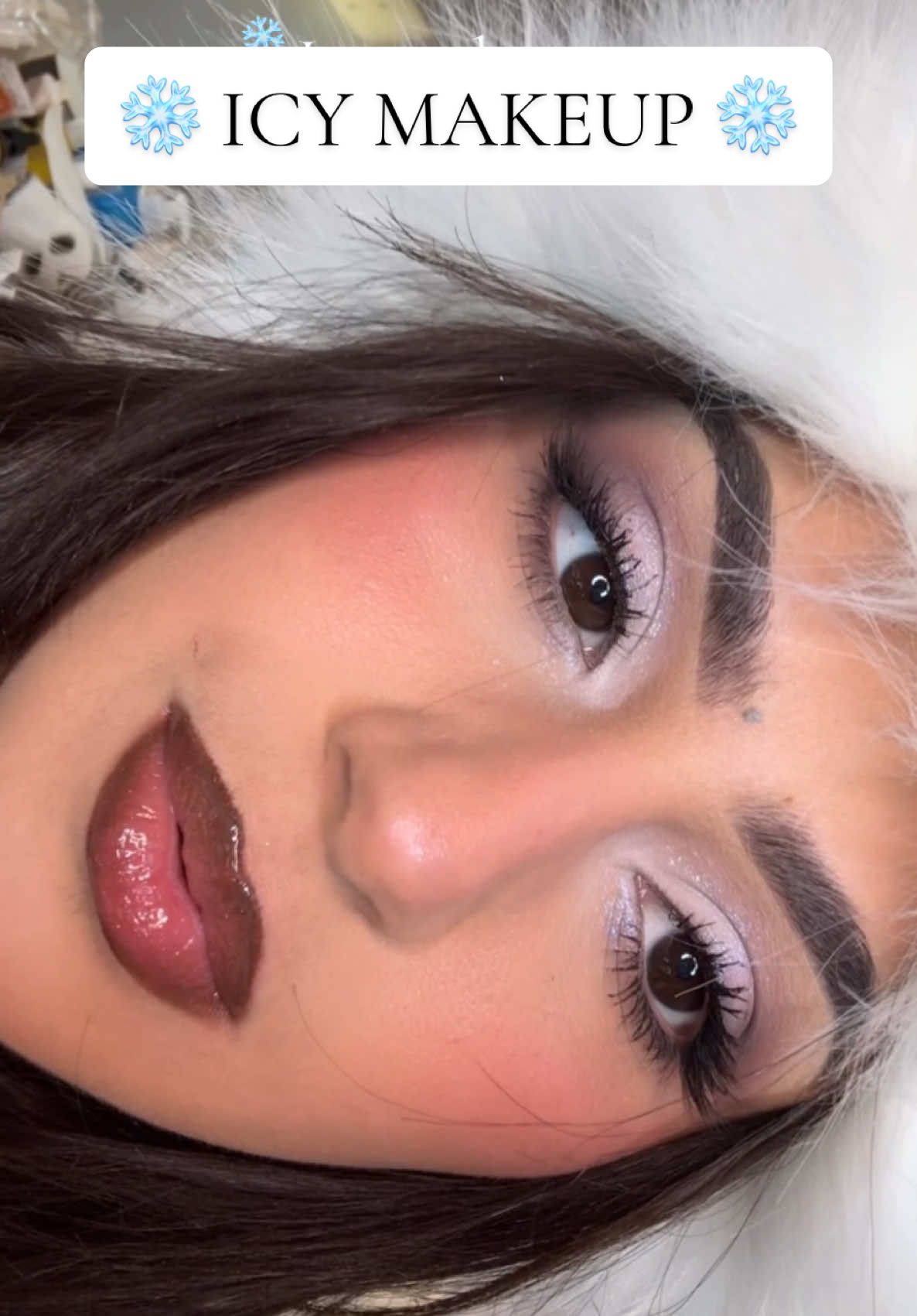 c’est trop trop beauuuuu pour l’hiver omg #icymakeup !! ❄️🤍✨🧊