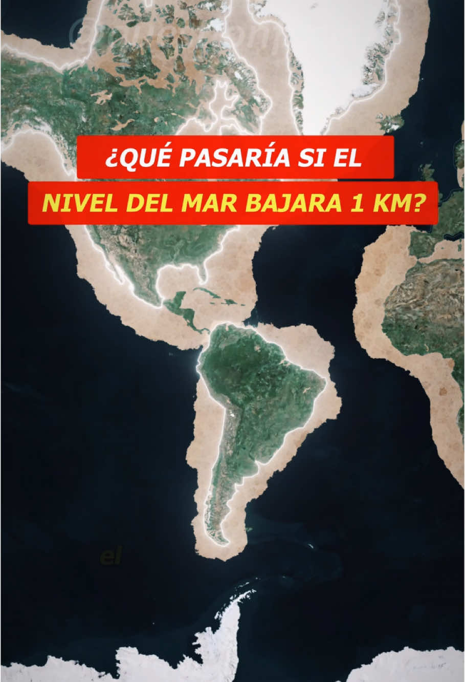 ¿Qué pasaría si el nivel del mar bajara 1 km? #questionfacts 