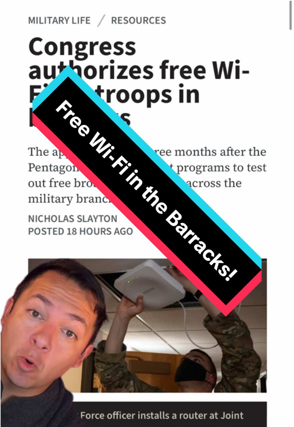 Congress is rolling out a plan for FREE WI-FI in the Barracks for Military Service Members #military #miltok #veteran #army #marines #navy #airforce #spaceforce #coastguard 