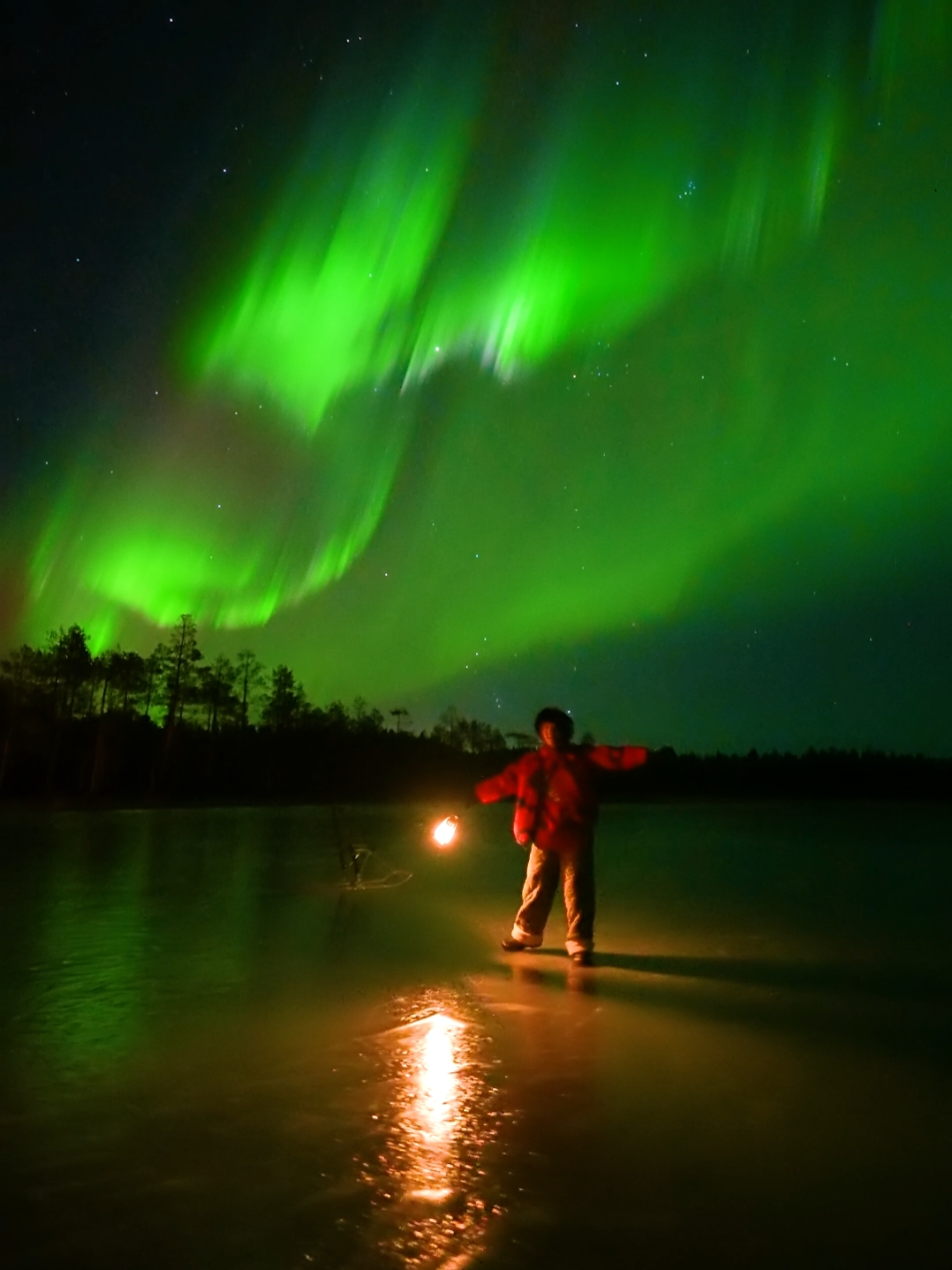 The most amazing minute with the northern lights ever😍😮🔥 #finland #lapland #northernlights #aurora #finlandia 