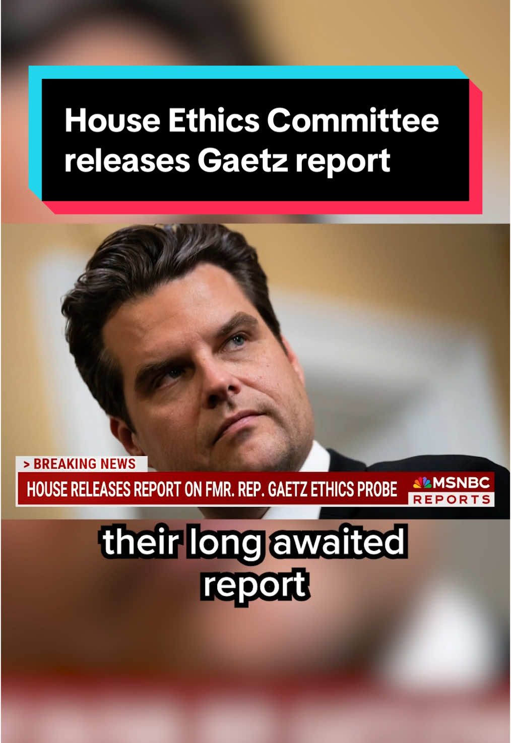 The House Ethics Committee released a long-awaited report on its investigation into former Rep. Matt Gaetz, R-Fla. The panel investigated multiple allegations against Gaetz on and off since 2021, including those concerning sexual misconduct, illicit drug use, accepting improper gifts, giving special favors to people with whom he had personal relationships and obstructing the House Ethics probe itself. Prior to the report's release, Gaetz had repeatedly denied any wrongdoing, noting that a separate Justice Department probe into allegations of sex trafficking ended with no charges. #gaetz #breakingnews #politics #congress #news