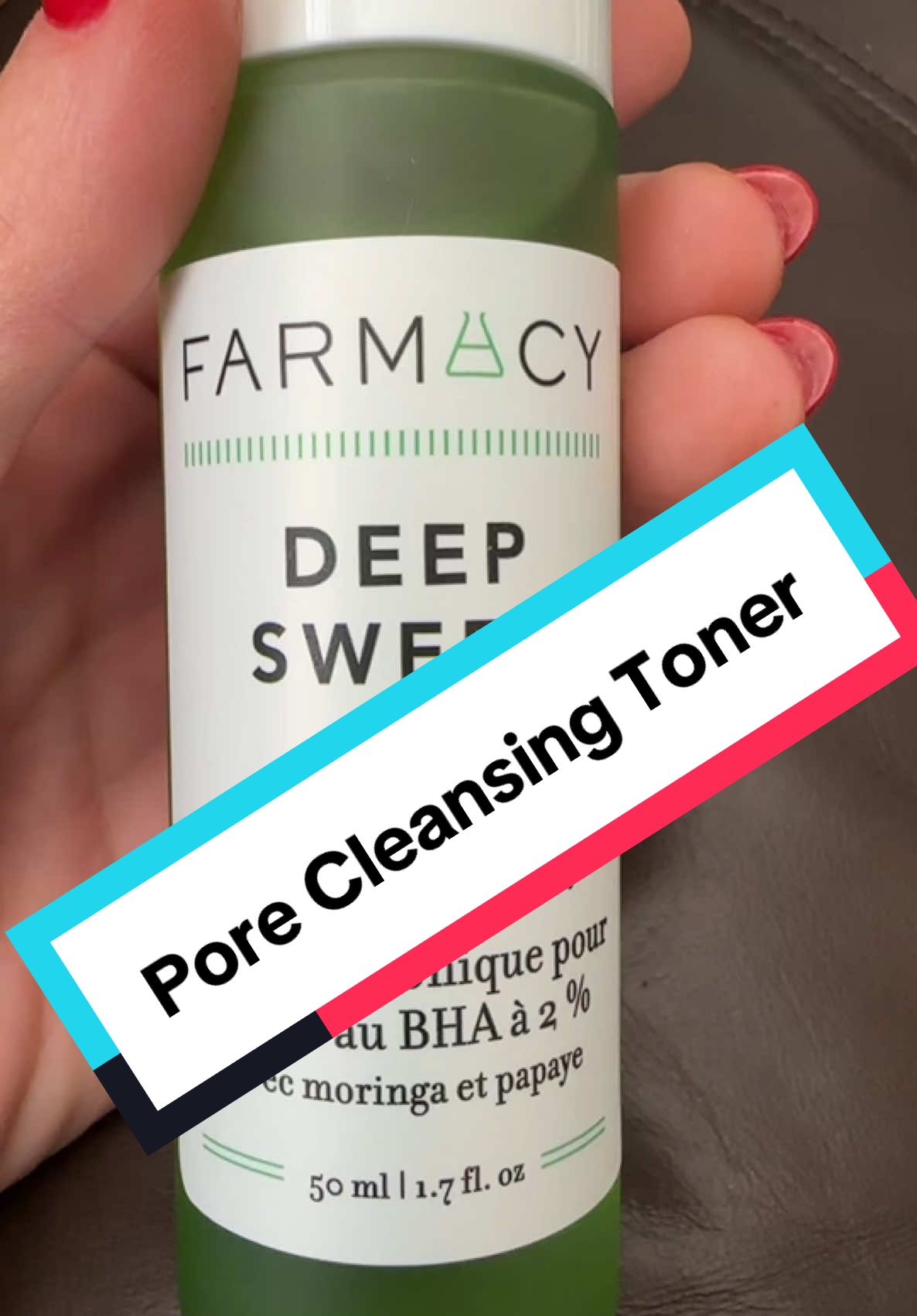 This brand is stellar and so is their DEEP SWEEP PORE CLEANSING TONER  #toner #porecleaning #farmacy #skincare #bha #moringa #salicylicacid #cleanskincare #madeintheusa #ttshop #facialtoner 