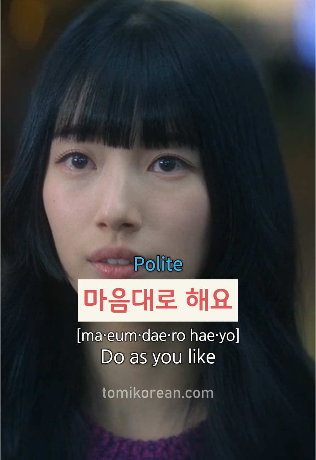📌 Get FREE PDF 👇👇👇 ‘Hangul Worksheet’ and ‘430 basic Korean Words’ are available for free! Click the link in the bio/profile to download the PDF files! 📺✨ Learn Korean Phrases with K-Drama: 마음대로 해 [ma·eum·dae·ro hae]   Today's expression is 