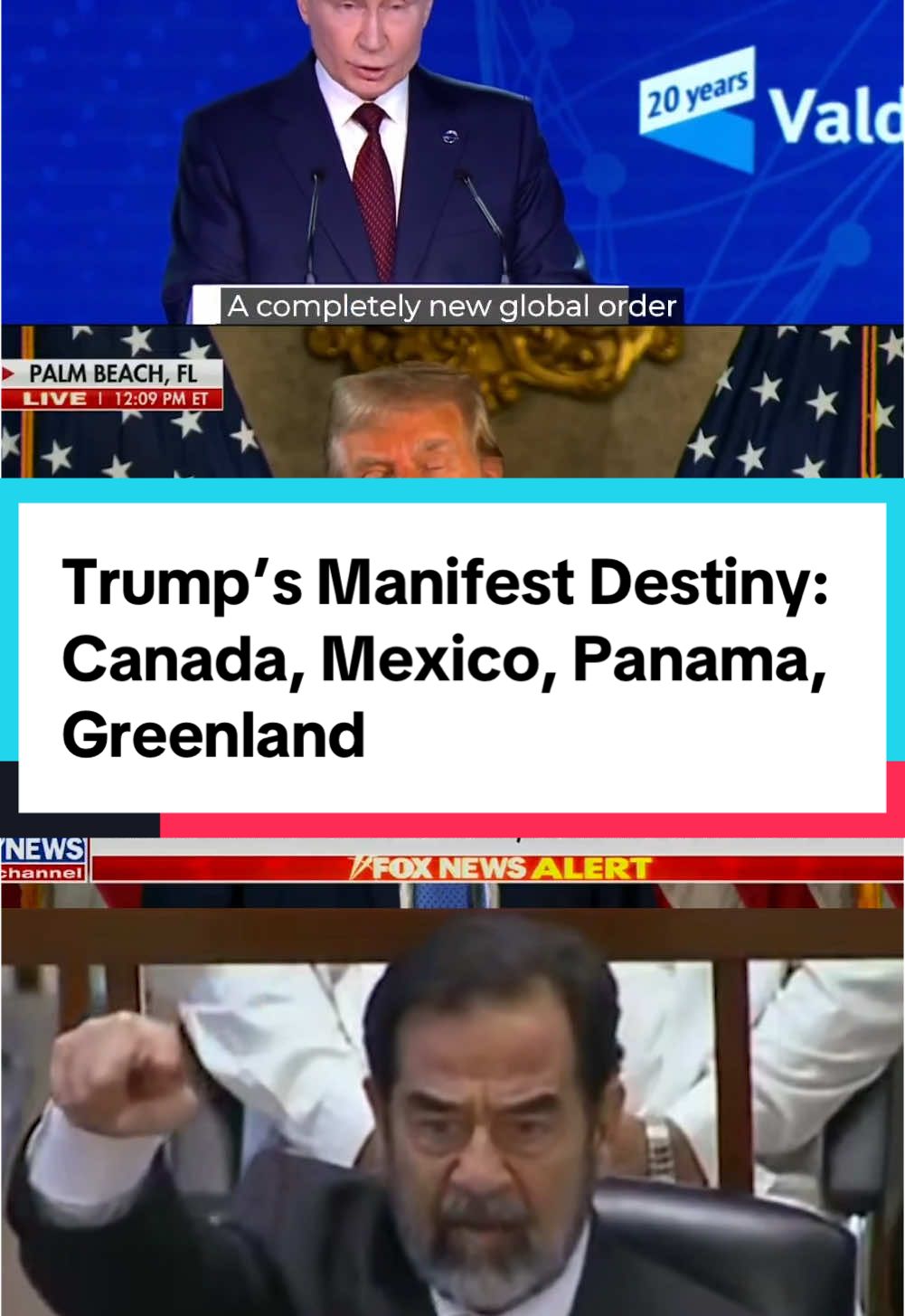 Trump’s Manifest Destiny: Canada, Mexico, Panama, Greenland #usa #america  Trump is now threatening to take control of the Panama Canal. This comes after he said he may demand it be returned to the U.S. and the President of Panama responded by saying… no. Colombia says they will stand with Panama until the very end to defend their sovereignty. Trump’s reason for taking the canal mirrors Putin’s stated reasons for taking Crimea. The President-Elect also called for the US to take Greenland last night. Greenland is currently home to a U.S. military base and currently belongs to our major ally Denmark, who is also in NATO. These threats are beginning to become a pattern for the President-Elect. A few weeks ago, it was reported that Trump and his team were debating “how much” of Mexico to invade once he becomes President. With Trump said to be discussing a “soft invasion” of the country. He continues to call Canada, a NATO member, the 51st state while also referring to the prime minister as governor. Trump would break a major taboo and join a rare club with Saddam Hussein and Vladimir Putin if he invaded any of the four countries. Since World War Two, wars of aggression and conquest are illegal under international law and violating that usually results in mass international isolation and crippling sanctions. If the U.S. were to break the very taboo it created in 1945, then punished Saddam for breaking in 1990, and are now currently punishing Putin for breaking, it may very well end the post World War Two order as we know it.