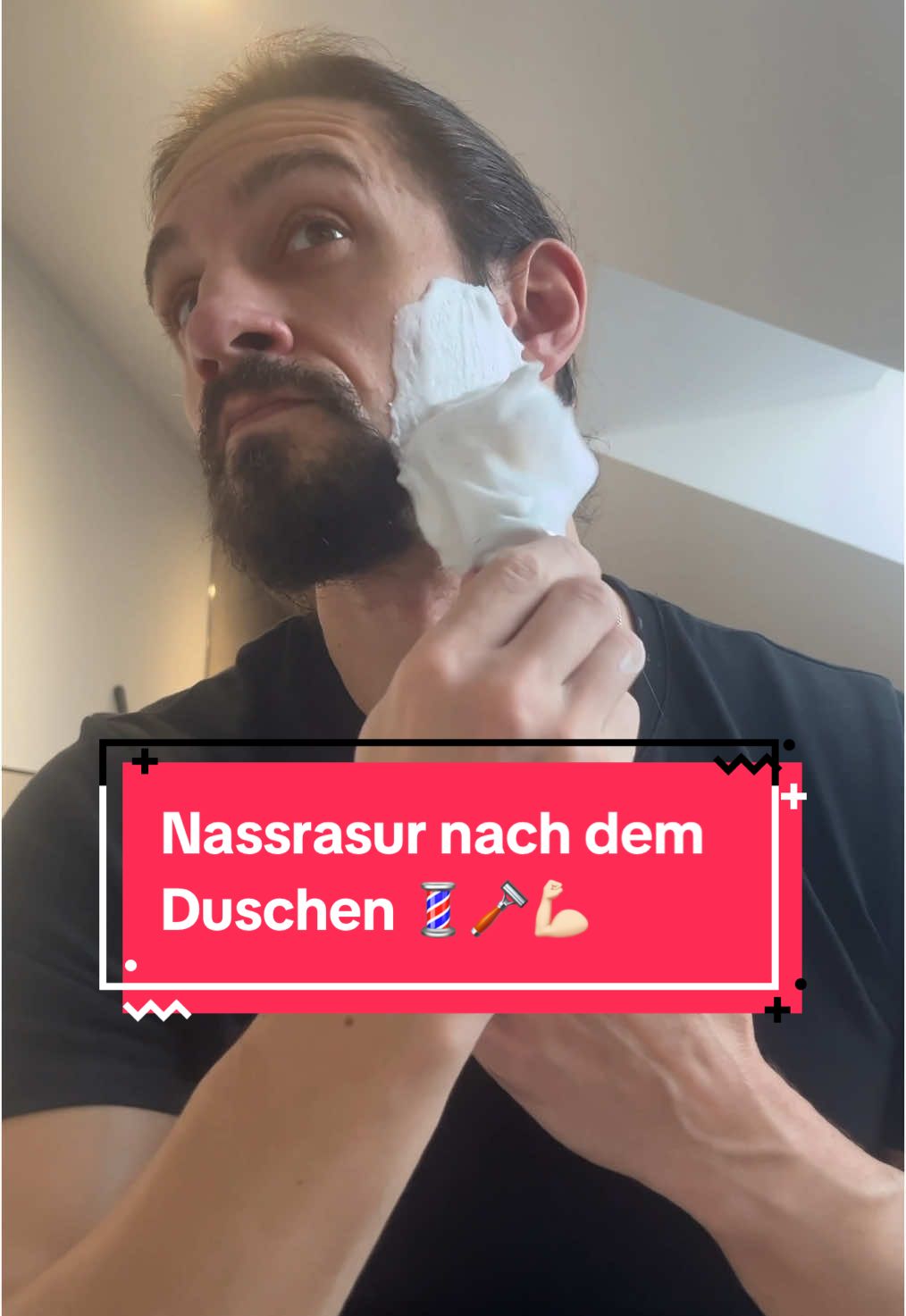 Nass rasieren 🪒 für Männer 🛁 Nassrasur gezeigt 💈 #rasieren #gesichtrasieren #aftershave #nassrasur #rasierhobel #wetshaving #rasierpinsel #fyp #rasierseife #bart #rasur #aboutbodycare #männer #gentleman #viral_video #rasurtipps 