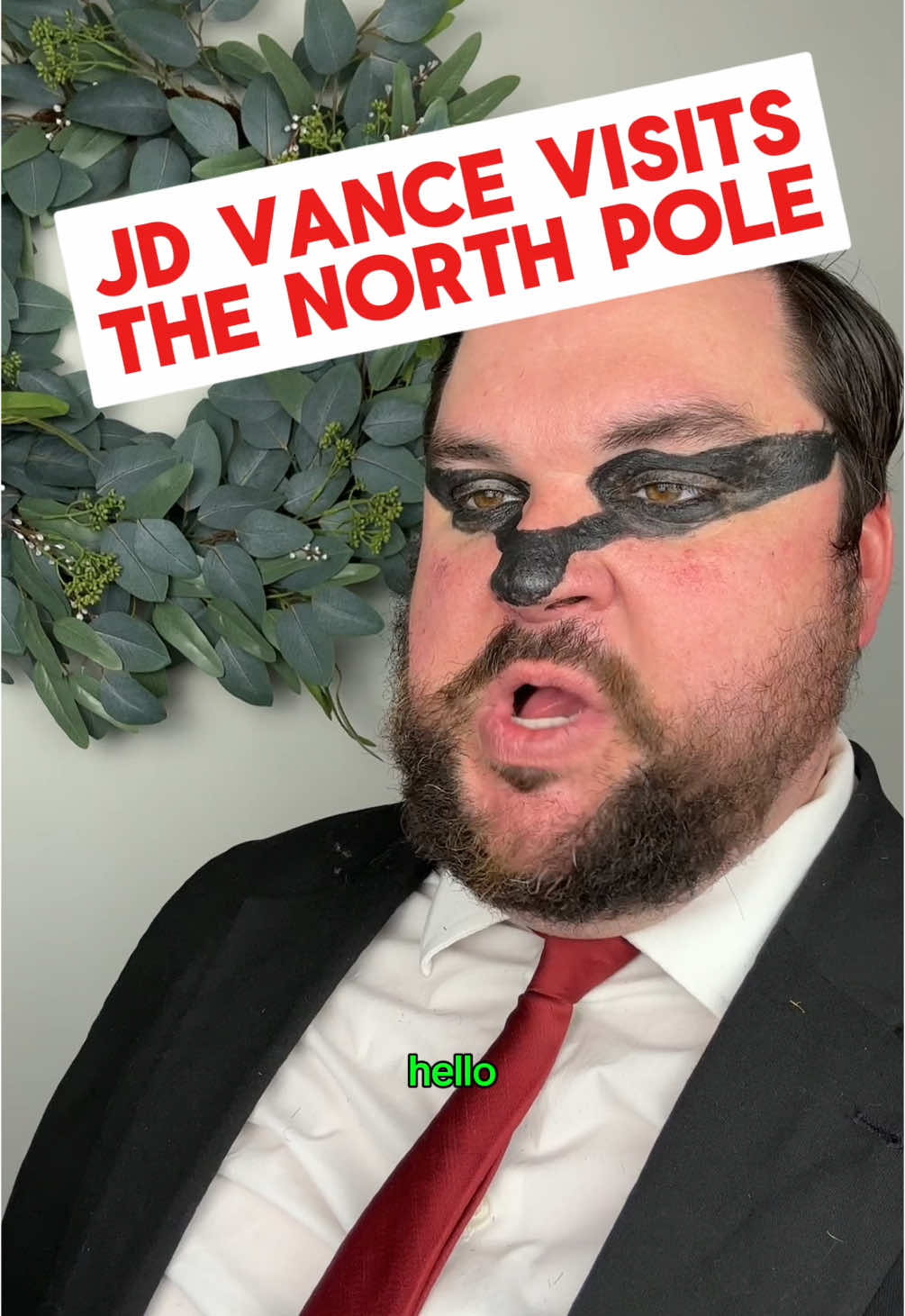 HOW LONG HAS THE REINDEER WORKED HERE!? #fyp #jdvance #christmas #holiday #santa #northpole #sketch #sketchcomedy #eyeshadow #reindeer 