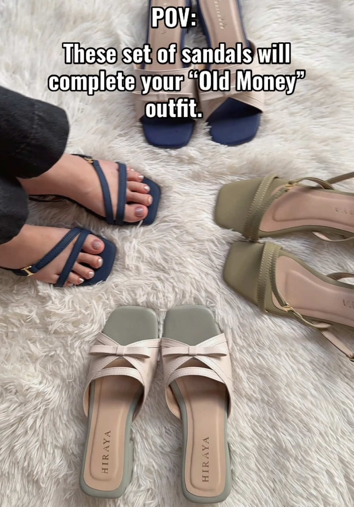 Calling out all “Old Money” outfit fans! We got something special for you! Napakaclassy talaga😍 #oldmoneyoutfits #oldmoney #oldmoneyaesthetic #HirayaSandals #hirayafootwear #tiktokfinds #sandalsoftiktok 