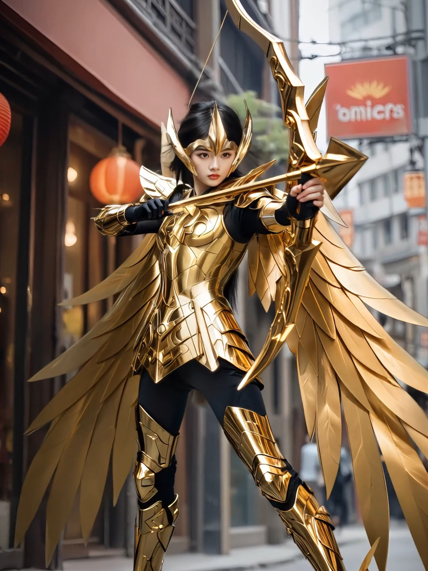 Sagittarius golden armor #saintseiya #cosplay #ai