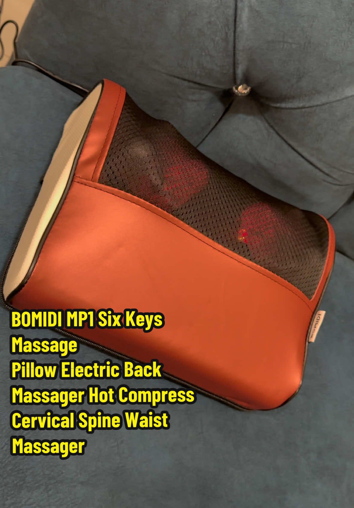 BOMIDI MP1 Six Keys Massage Pillow Electric Back Massager Hot Compress Cervical Spine Waist Massager#massage #massagetherapy #massagepillow #massagepillowelectric #fyp 