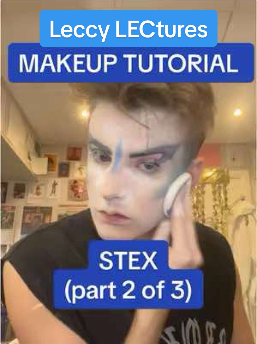 LECCY MAKEUP TUTORIAL Part 2 Guys I’m so sorry I’ve done it again… #starlightexpress #Electra #Leccy #makeuptutorial #STEX #getreadywithme #musicaltheatre @Starlight Express London @braichy 