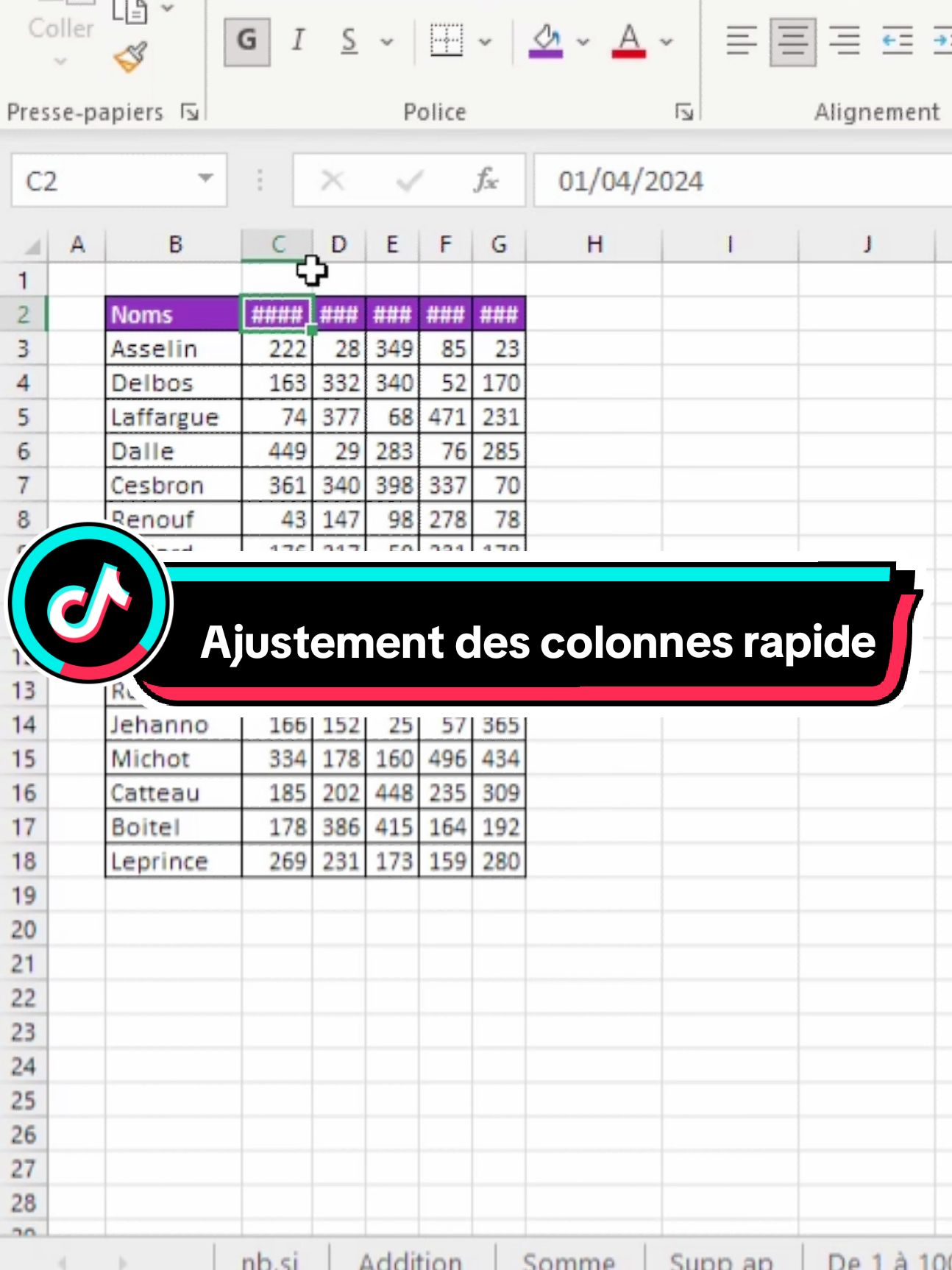 Montre cette astuce excel à ton collègue. #excel #exceltips #excelgrowth #exceltricks #excelfr #excelfrancais #excelastuce #tutoexcel #tutoexcelfr #apprendresurtiktok #microsoftexcel 