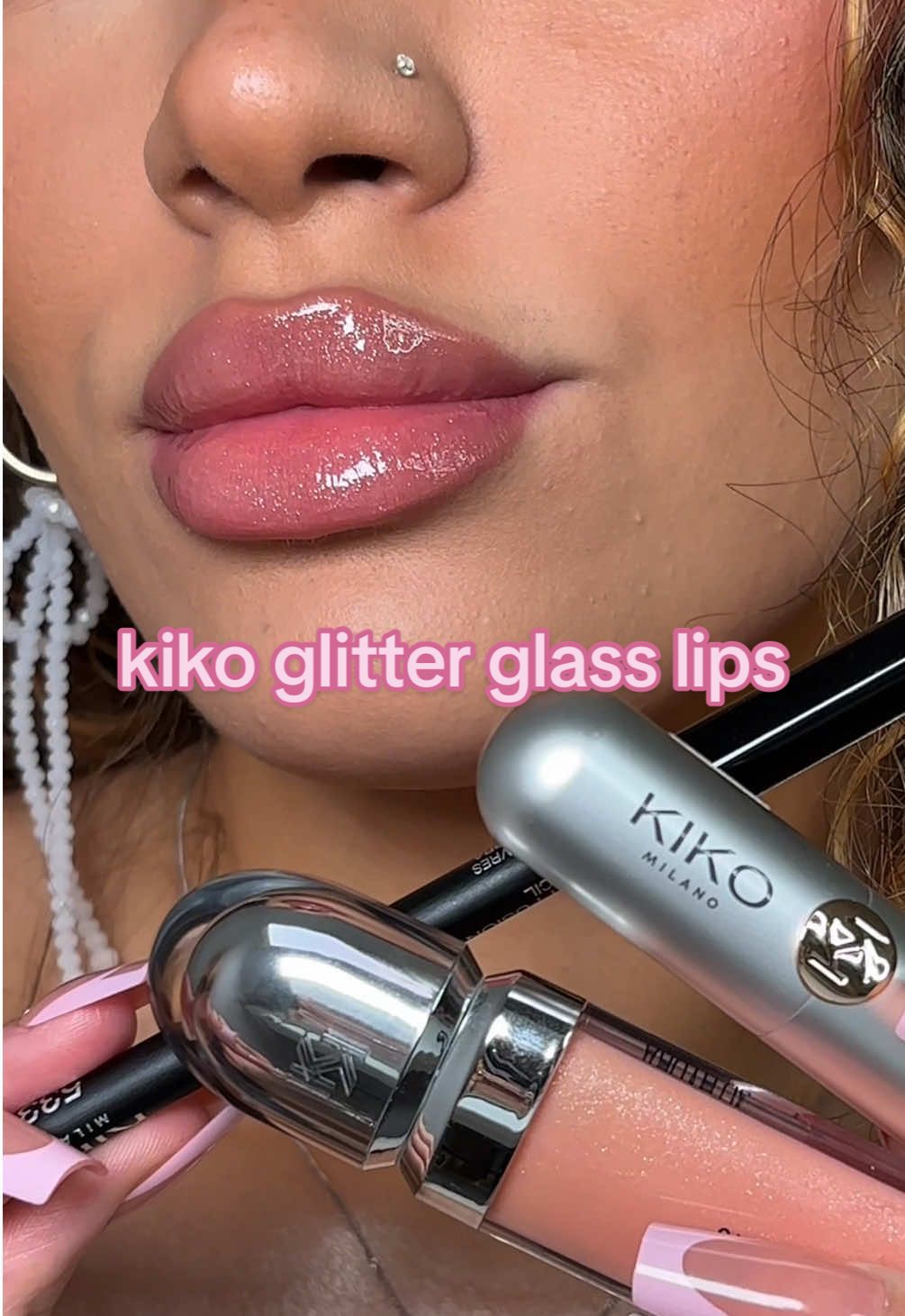 @KIKO Milano this lip combo was so glossy my lips looked reflective ✨  you know how much i love a glitter lip and i think this was one of my most shimmery 🤍  smart fusion lip pencil 533 jelly stylo 501 3D hydra gloss 04 #kiko #kikomilano #kikogloss #kikolipgloss #lipswatch  #3dhydralipgloss #lipcombo  #liptutorial #lipbalm #glitterlips #makeupswatches 