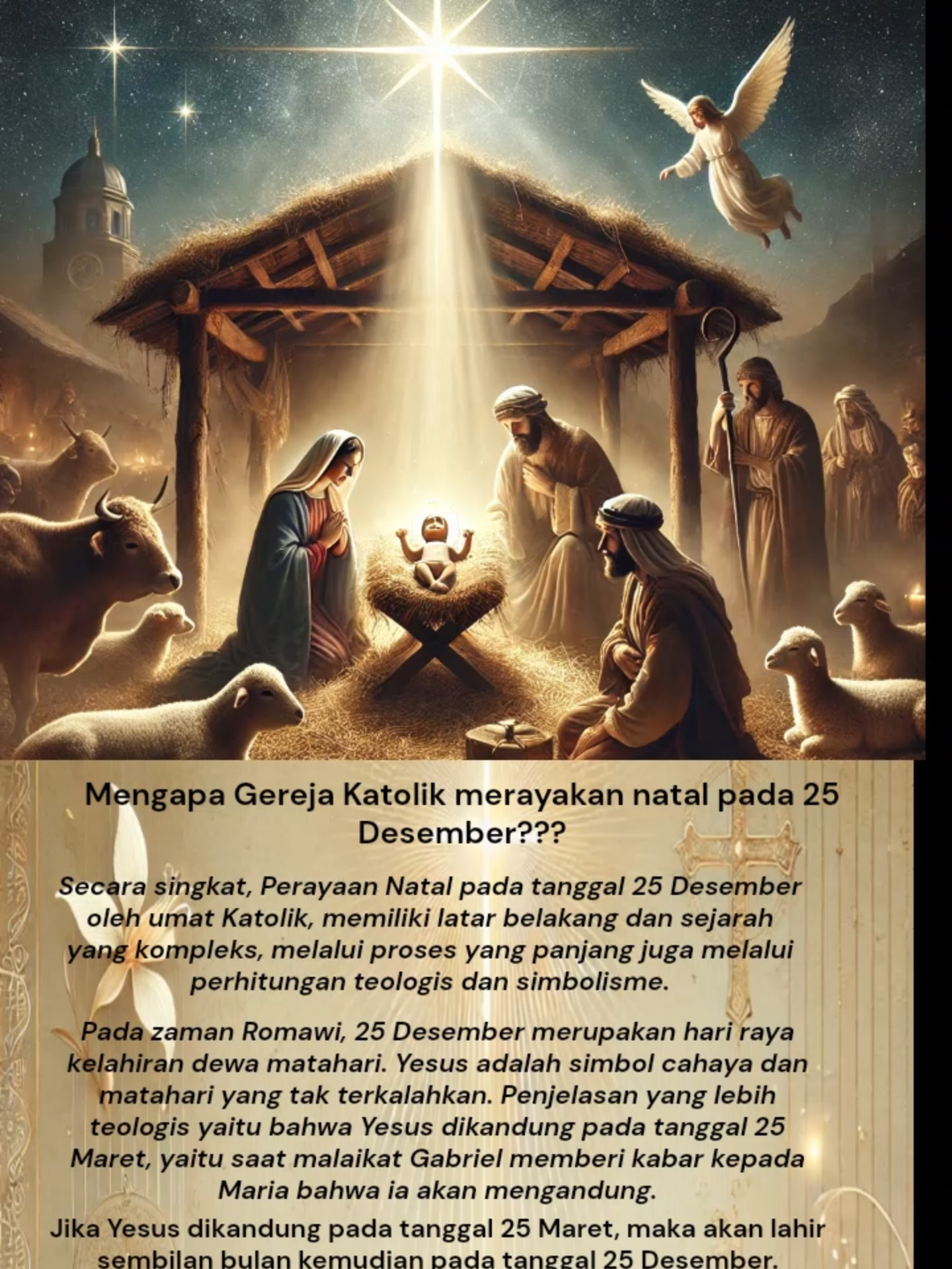 Mengapa Gereja Katolik merayakan natal pada 25 Desember??? #natal #katekese #rohani #katolik #RohaniTikTok #iman #yesuskristus #tuhan #Allah #KasihTuhan #Desember #2024 #kejutanlivefest #FaithChallenge #foryou #f #fyp