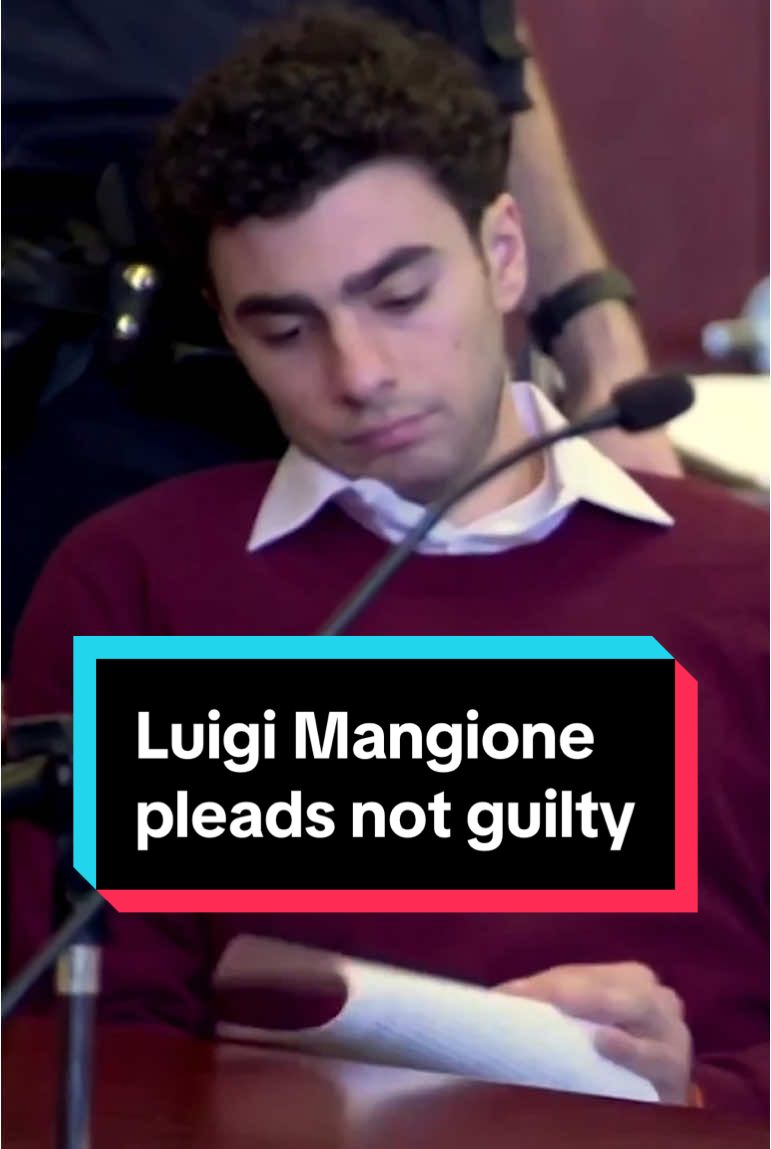 #LuigiMangione pleads not guilty to the murder charge of the #UnitedHealthcare CEO. #news