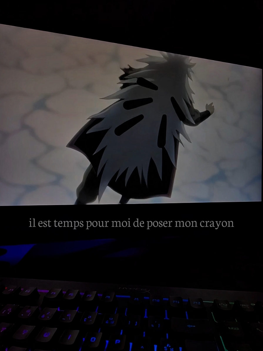 il est temps pour moi de poser mon crayon... #anime #naruto #animeedit #sad #citation 