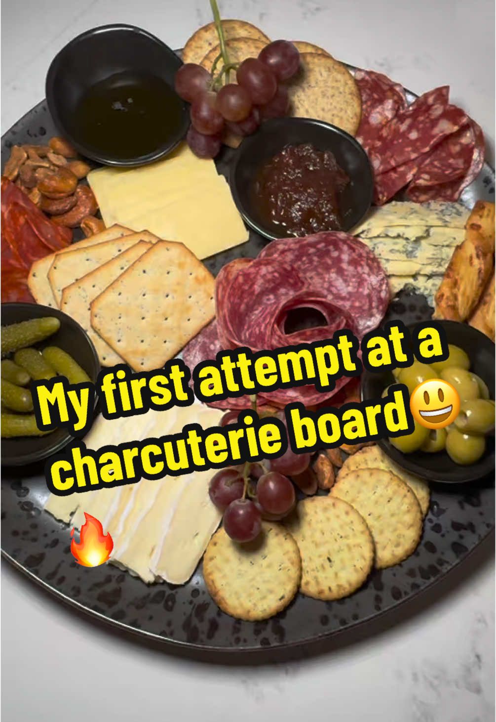 This is my first attempt at making a charcuterie board😃 I don't think it turned out to bad and it was delicious with a drink🔥 #charcuterie #charcuterieboard #charcuterieboardsoftiktok #charcuterietiktok #homecooking #FoodTok #foodies #foodreview #foodblogger #northernireland #stout #gin #icecube #foodporn #FoodLover #fyp #for #foru #foryoupage❤️❤️ #thefoodiefisherman @Viva  Benidorm 