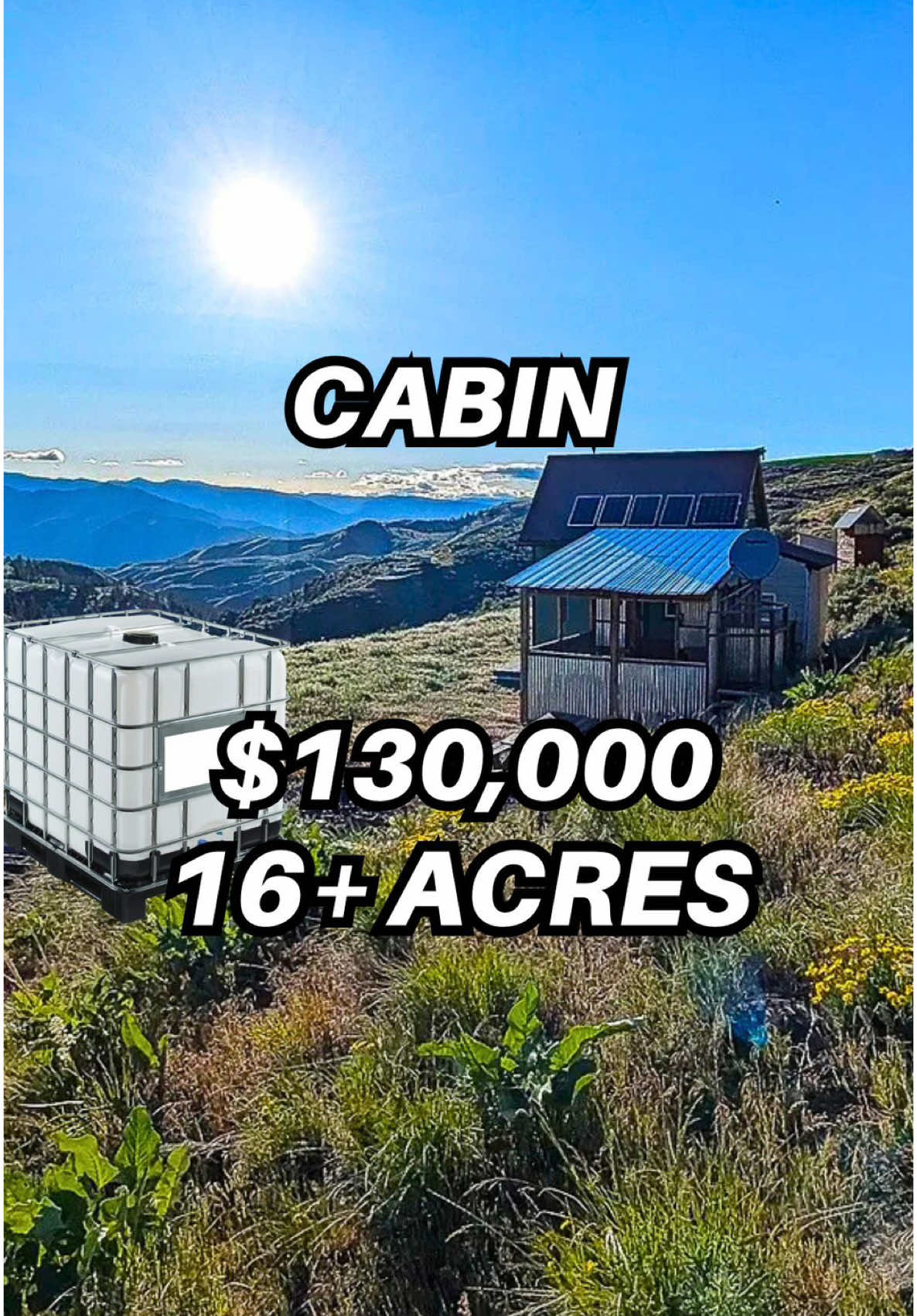 Link 🔗 in bio! Off grid cabin for sale at 85 Deer Creek Drive, Waterville, WA 98858, priced at $130,000, offers 1 bed, 1 bath, and 358 sq ft on 16.04 acres. Equipped with solar power, propane appliances, and a composting toilet, it’s perfect for sustainable living. Enjoy west-facing views with stunning sunsets and mountain scenery. Features include a gazebo, RV parking, and gated privacy. Located between Lake Chelan and Wenatchee, it’s close to public lands for recreation. $753 annual taxes make it affordable. #realestate #realestateagent #realestateagent #realestateinvestor #realestateinvesting #realestatetiktok #realestatetips #realestatelife #offgrid #offgridliving #offgridhomestead #offgridlife #offgridcabin #cabin #cabinlife #cabininthewoods #cabintrip #land #property #propertyinvesting #invest #investing #house #Home #hometour #housetour #homestead #homesteading #homesteadlife #homesteadtiktok #homesteadtoktok #homesteadinglife #foryou #fypシ #fyp