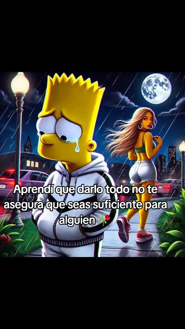 Aprendí que darlo todo no te asegura que seas suficiente para alguien 🥀