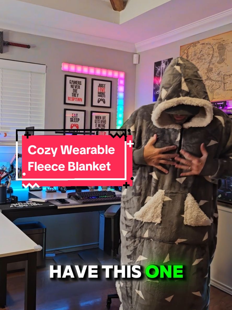 Can't get any cozy than this! Perfect #giftforher cozy, soft and warm hoodie blanket! #blanket #blanketlife #cozyathome #bingewatching #chill #homeoffice 