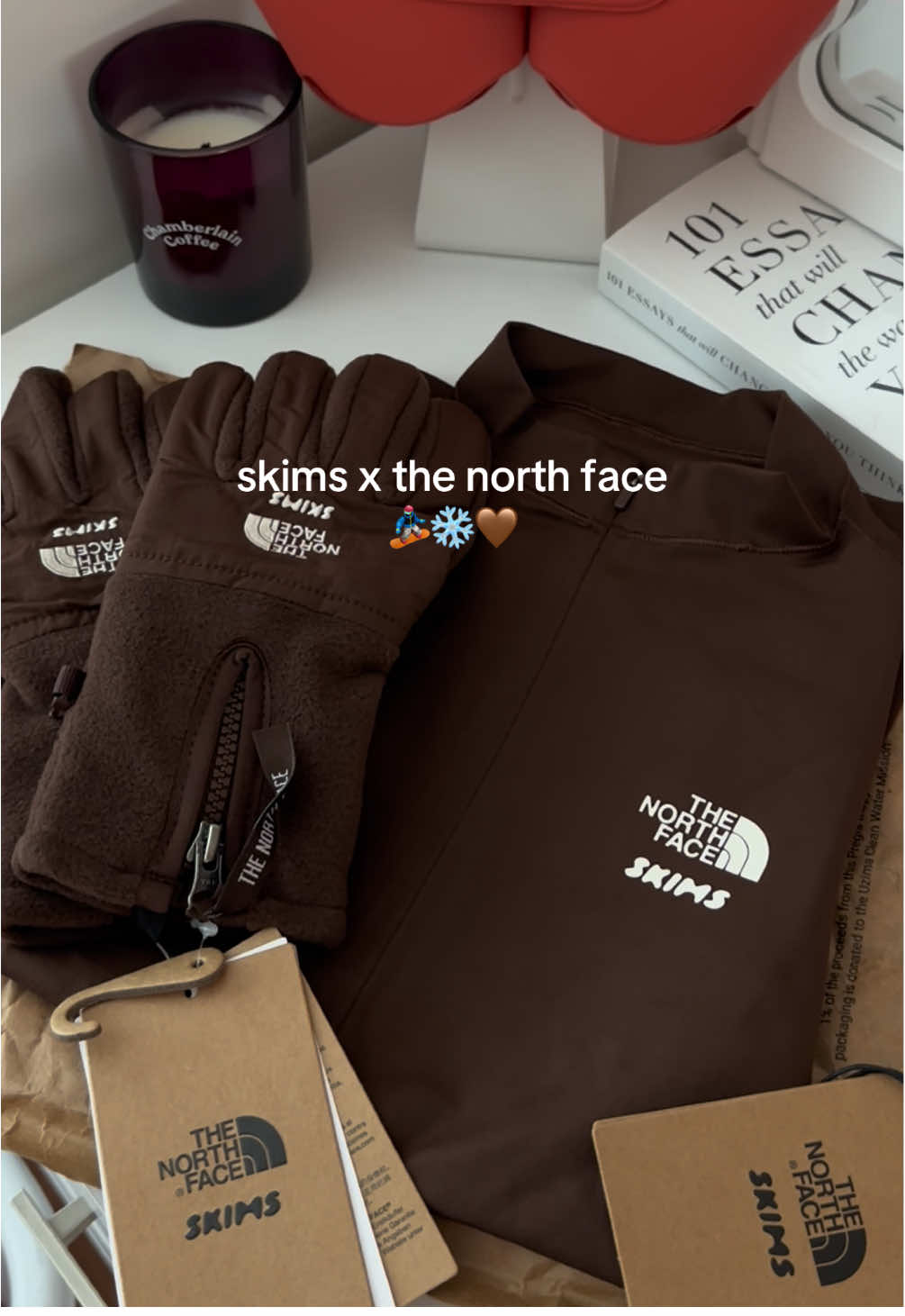 kim was on my side during this drop!! 🙂‍↕️ @SKIMS x @thenorthface 🏂 #skims #skimshaul #northface #unboxing #fashiontiktok #shopping #Lifestyle #thenorthface 