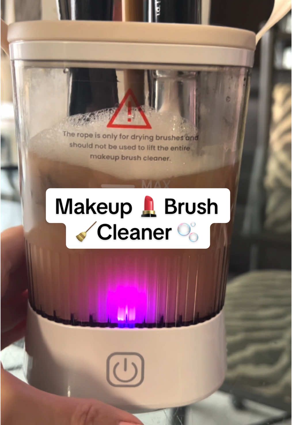 Such a huge help! Some needed some extra cleaning, but this cleaner got most kd the makeup off. #brushcleaner #makeupbrushcleaning 