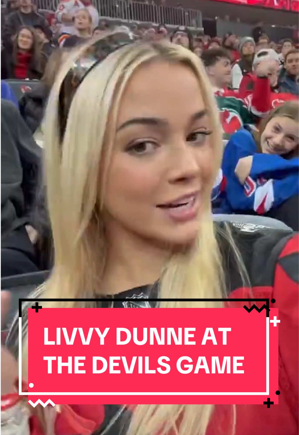 Celebrity sighting: @Olivia Dunne is at the @New Jersey Devils game! 🔥 #hockey #hockeytok #livvy