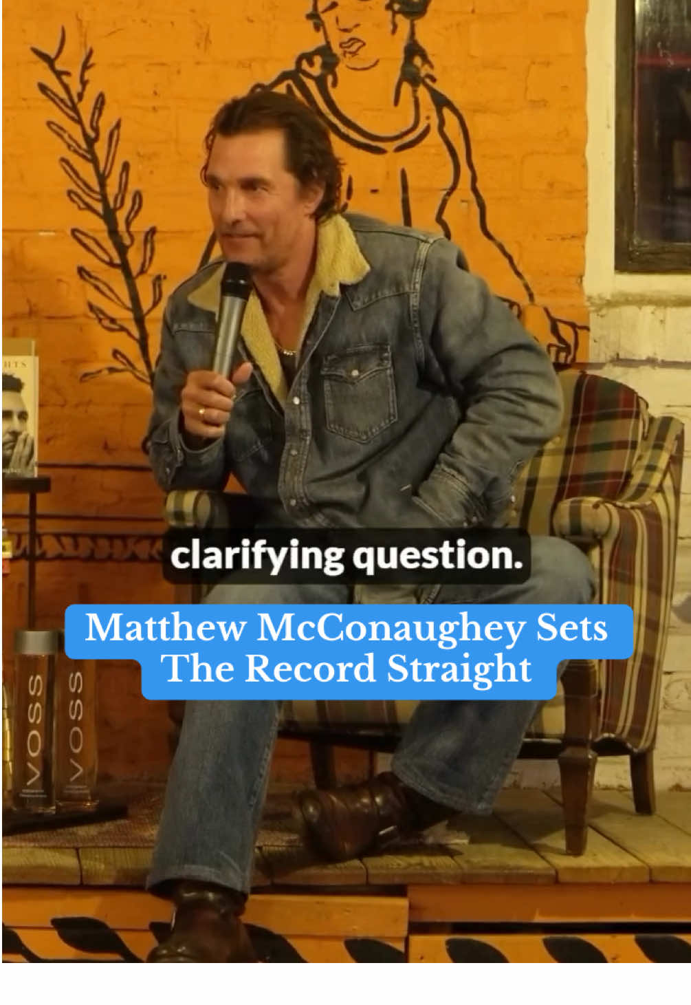 Matthew McConaughey sets the record straight on his tuna salad recipe at our talk earlier this month at @P@PaintedPorchBooks