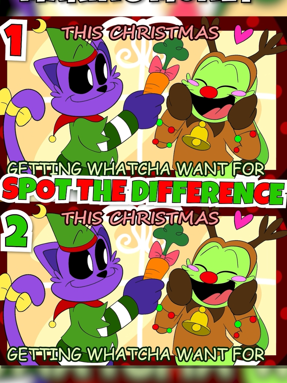 Spot The Difference PLAYTIME HOLIDAY! (Making Money) Smiling Critters X Nightmare Critters Holiday Song! 🎄🎀 - - - #catnap #dogday #smilingcritters #PoppyPlaytimeChapter4 #furrycommunity #Furries #poppyplaytime #animation #smileveryday #fyp #reel #frowningcritters #sonic3 #babachops #poppyplaytime4 #poppyplaytimechapter4 #nightmarecritters #theamazingdigitalcircus #simonsmoke #sonicthehedgehog #Holiday #christmas 