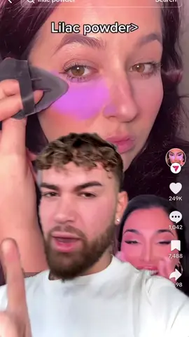WHAT DOES PURPLE POWDER EVEN DO?? 🫣 @Huda Beauty stop teasing us we need this nowwwww😭😭 #fyp #makeup #makeupartist #beauty #beautyhacks #makeuptutorial #purplepowder #huda 
