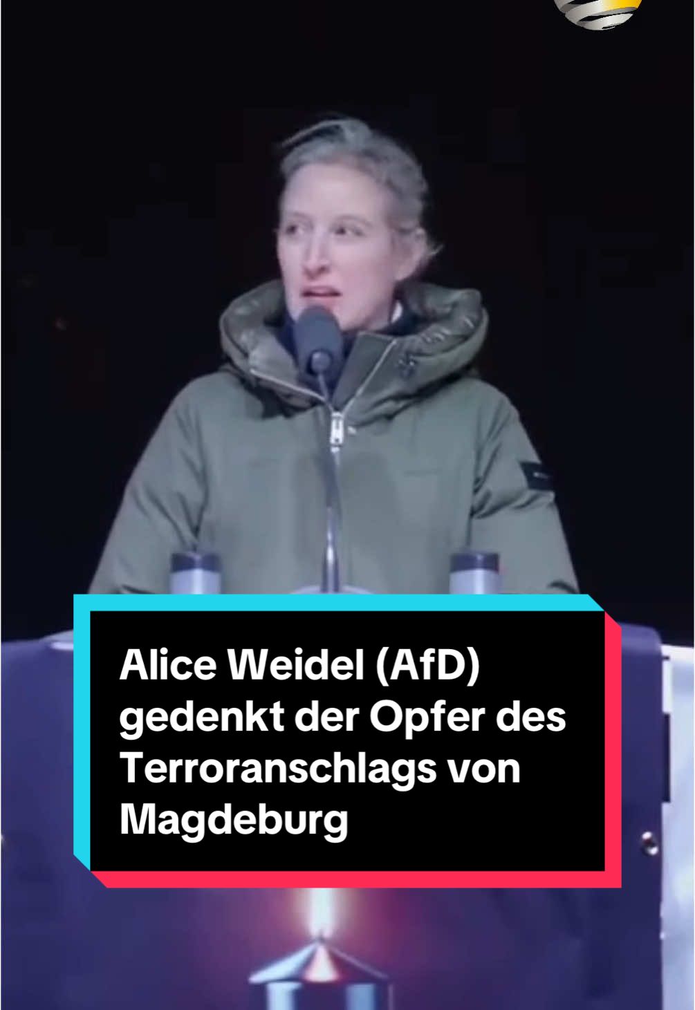 Alice Weidel (AfD) gedenkt der Opfer des Terroranschlags von Magdeburg