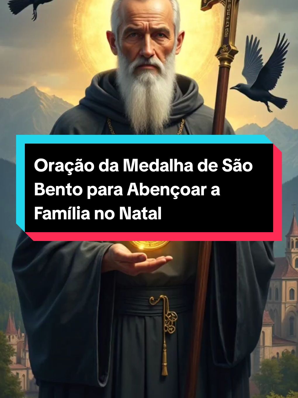 Oração da Medalha de São Bento para Abençoar a Família no Natal #oração  #saobento  #fé 