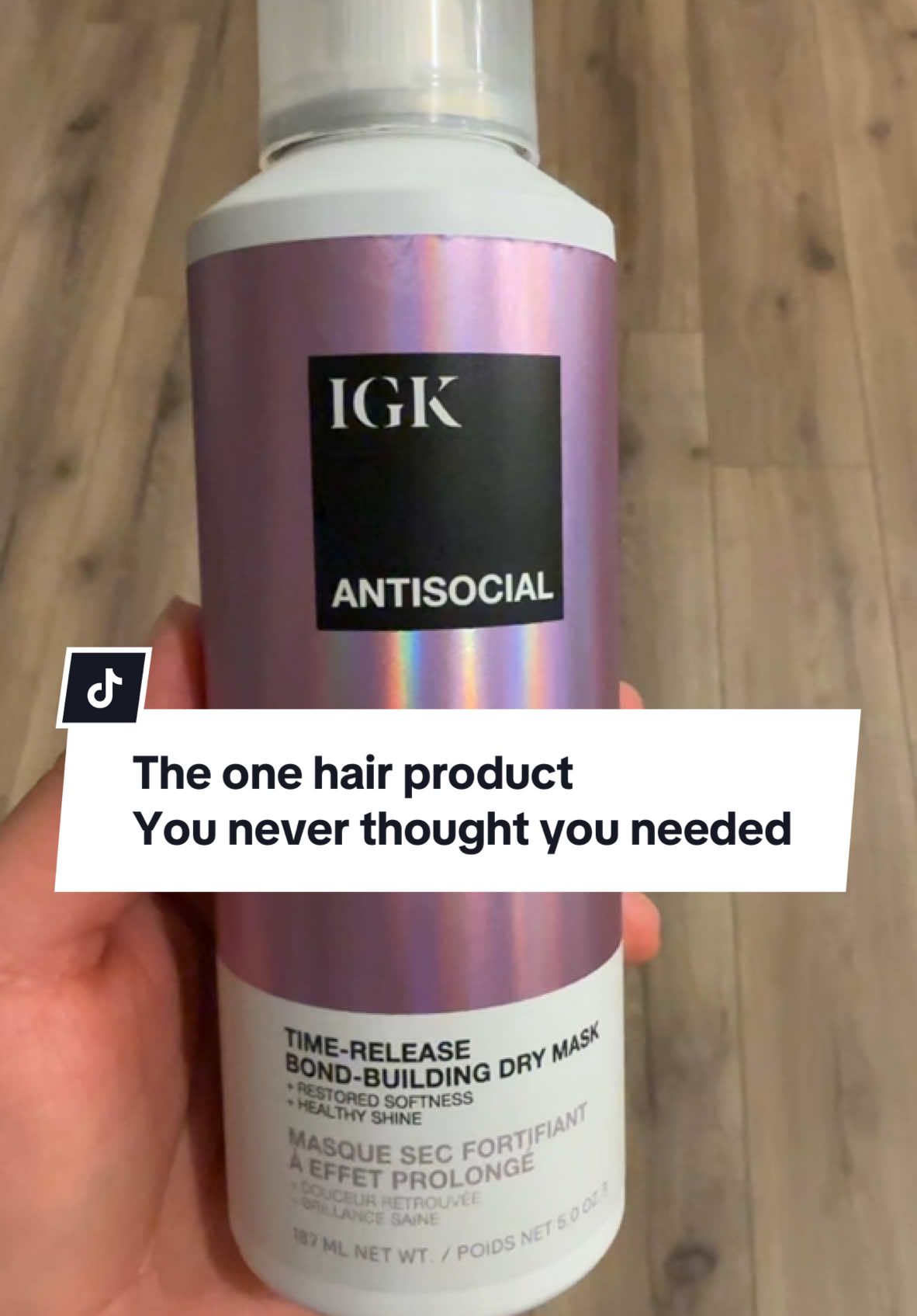 @IGK Hair— this IGK Antisocial Time release bond building dry mask has completely transformed my hair!!!!! #fyp#igkhair #hairtok #heatprotectant #TikTokShop #MomsofTikTok #tiktokshopmademebuyit #hairextensions #hairproducts  IGK dry mask  IGK antisocial product  Bond building dry mask  Hair must haves  Antisocial Dry Hair Mask