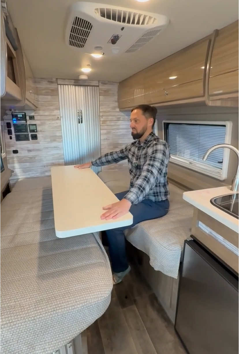 59K Winnebsgo Travato Floor Plan available at @Colonial Airstream & RV #rvtour #vanlife #campervanconversion 