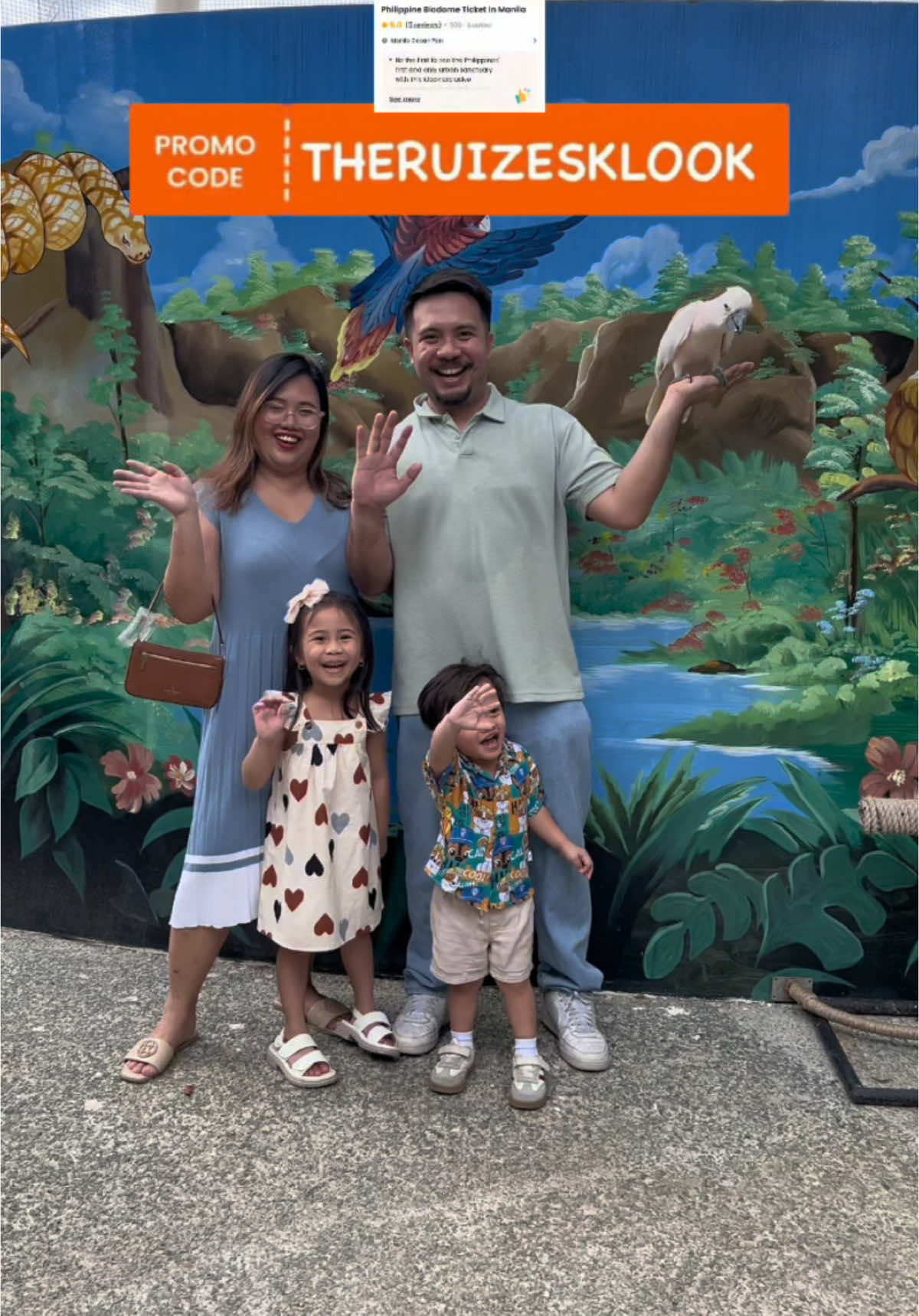 The newest attraction in Manila is now open! The Philippine Biodome is an urban sanctuary attraction that allows visitors to walk through a self-contained, human-made ecosystem inside a greenhouse-like dome. Sobrang nag enjoy ang mga kids here kase they were able to see the animals up close and nakapagpakain pa sila ng mga birds! You may purchase your ticket via walk-in for ₱750 per head or via |<|00k for only ₱700 pesos and when you use our |<0vvd 𝐓𝐇𝐄𝐑𝐔𝐈𝐙𝐄𝐒𝐊𝐋𝐎𝐎𝐊, you’ll get another deescawnt !!! #da#dadtokadhacks #dadsoftiktok 