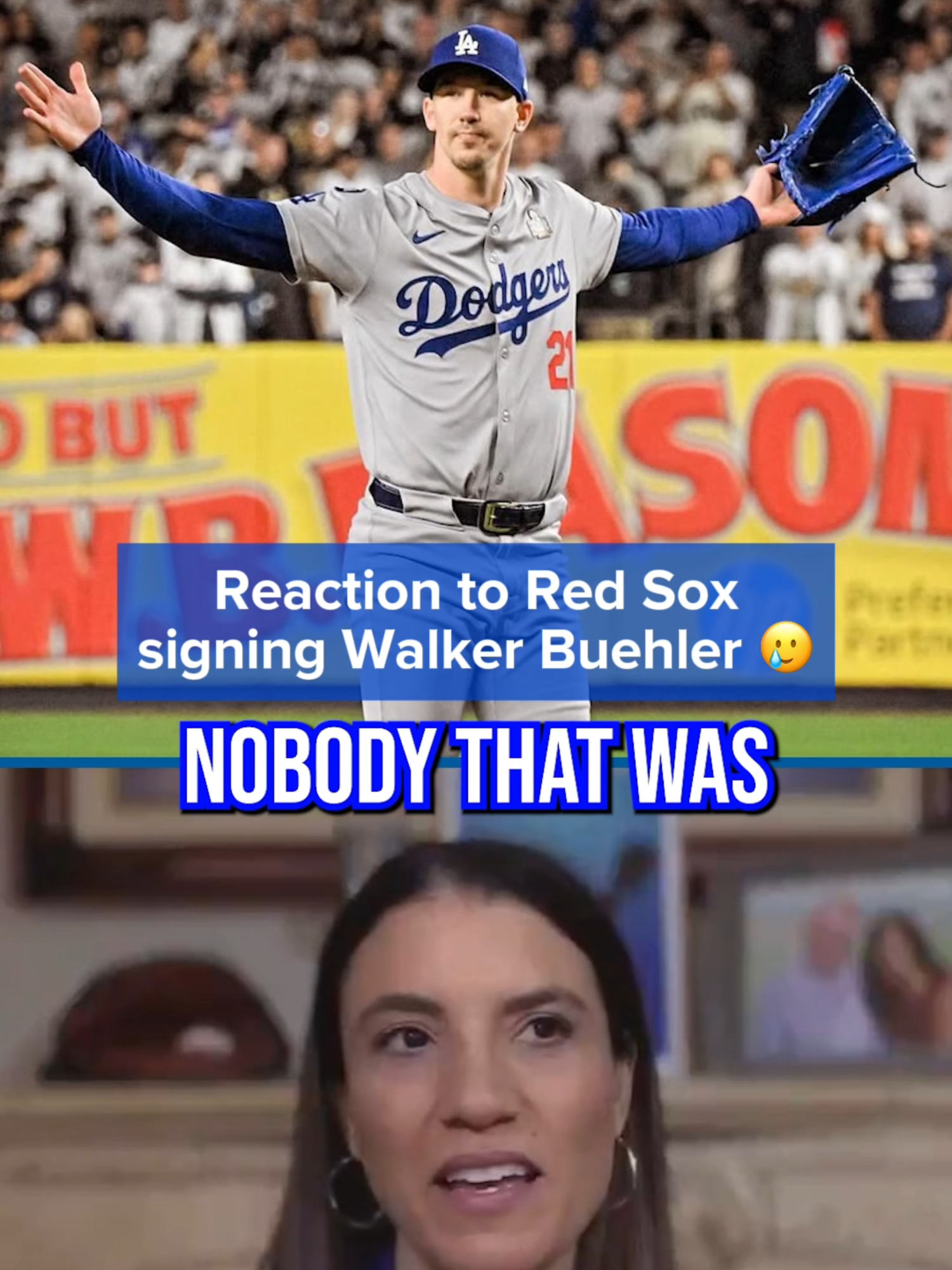 What @alannajrizzo will miss most about Walker Buehler on the Dodgers 🥲 He's signing with the Red Sox on a 1-year, $21M deal. More on Dodgers Territory. #MLB #baseball