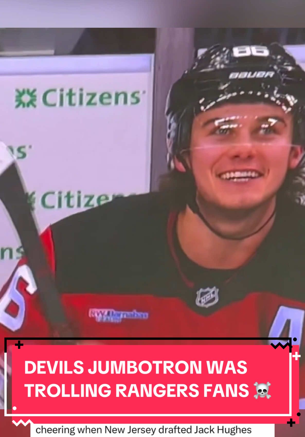 Absolutely SAVAGE in-game display by the Devils 😈☠️ (via X/daniel_amoia) #fyp #hockey #NHL #viral 