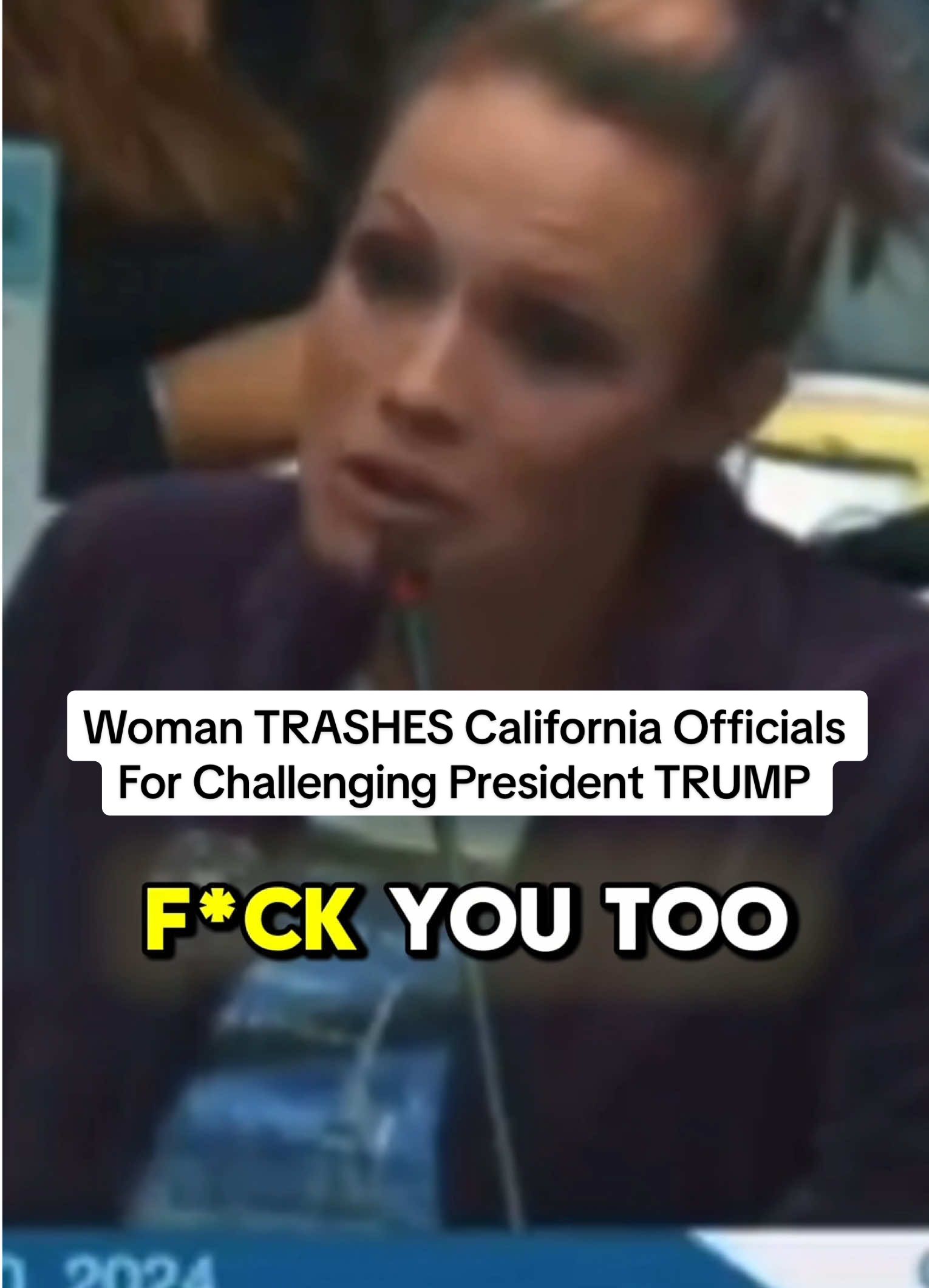 Woman Trashes California Officials For Challenging President Trump. #trump #trump2024 #fyp #tomhoman #VIVEK #MAGA 