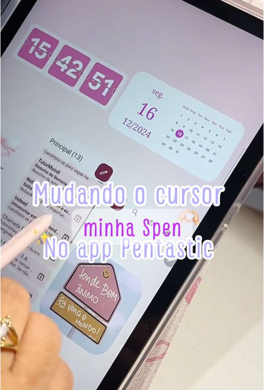 Vcs já devem ter visto por aí o cursor dos tab da Samsung tudo personalizados, então hoje trouxe o vídeo que mostra como deixar ele bem fofinho e diferente, confere ✨🫶🏻 #tab #tabletsamsung #samsung #tabs6lite #dicas 