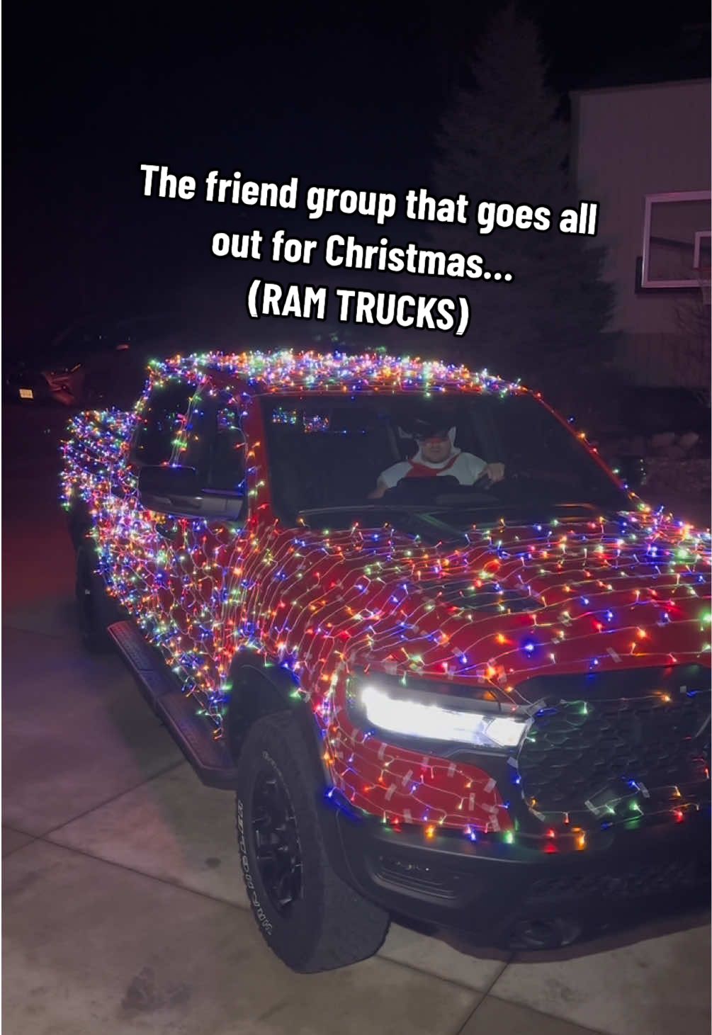 Who needs Rudolph when your RAM shines brighter? @ramtrucks #theboys #viral #Ramtrucks #RamAmbassador #ad 