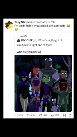 Boy Wonder is boxing his ahh 😭🙏 #funny #teentitans #robin #dc #fy #fyp #viral #meme #robinteentitans #edit #robinedit 
