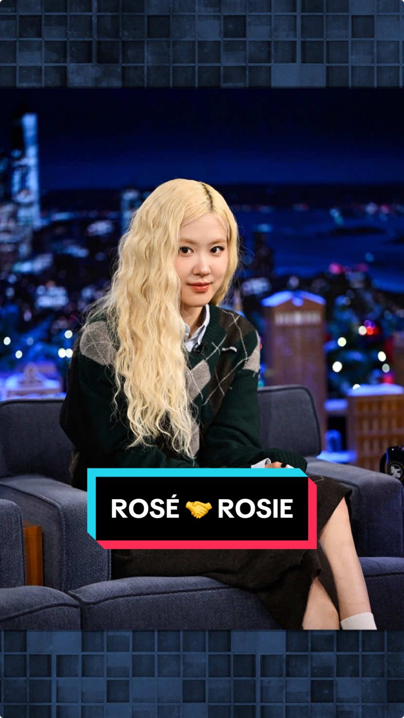 @ROSÉ 🤝 Rosie #FallonTonight #TonightShow #ROSÉ #ROSÉOnFallon #rosiebyROSÉ #JimmyFallon 