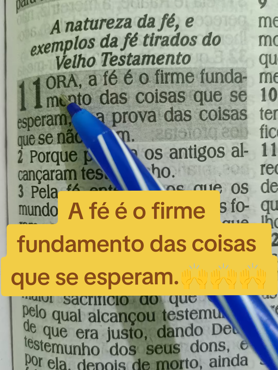 A fé é o firme fundamento das coisas que se esperam.🙌🙌🙌 #palavradefé  #conteudodequalidade 